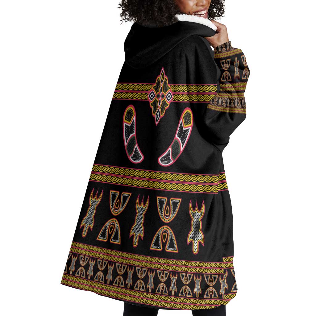 Bamenda Toghu Wearable Blanket Hoodie Traditional Attire Pattern