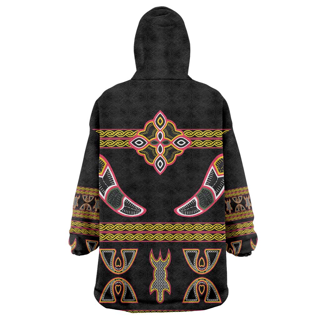 Bamenda Toghu Wearable Blanket Hoodie Traditional Attire Pattern