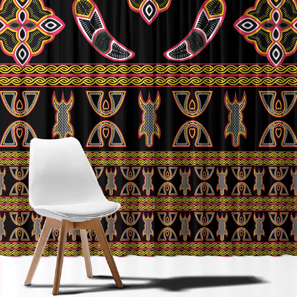 Bamenda Toghu Window Curtain Traditional Attire Pattern