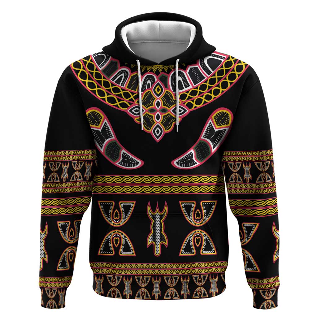 Bamenda Toghu Zip Hoodie Traditional Attire Pattern