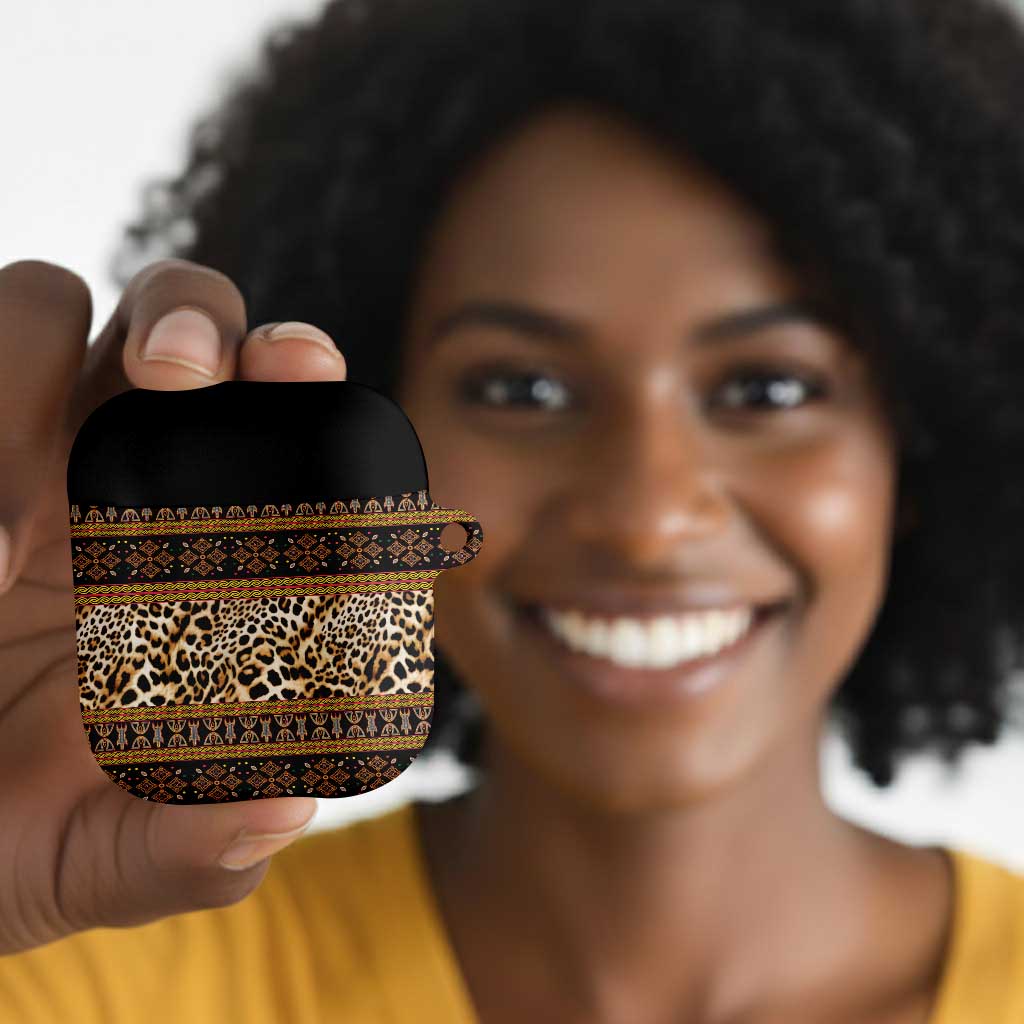 Cameroon Cheetah Toghu Pattern AirPods Case