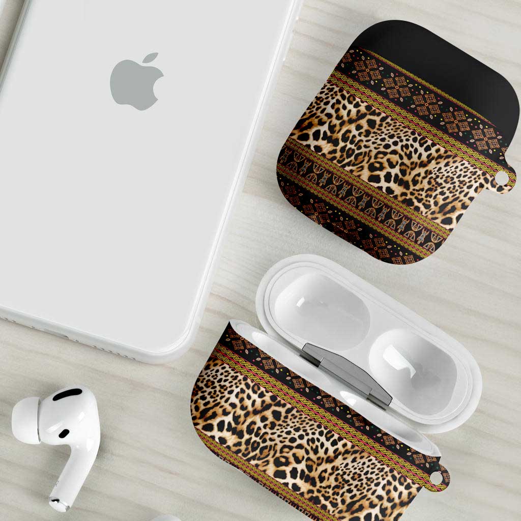 Cameroon Cheetah Toghu Pattern AirPods Case