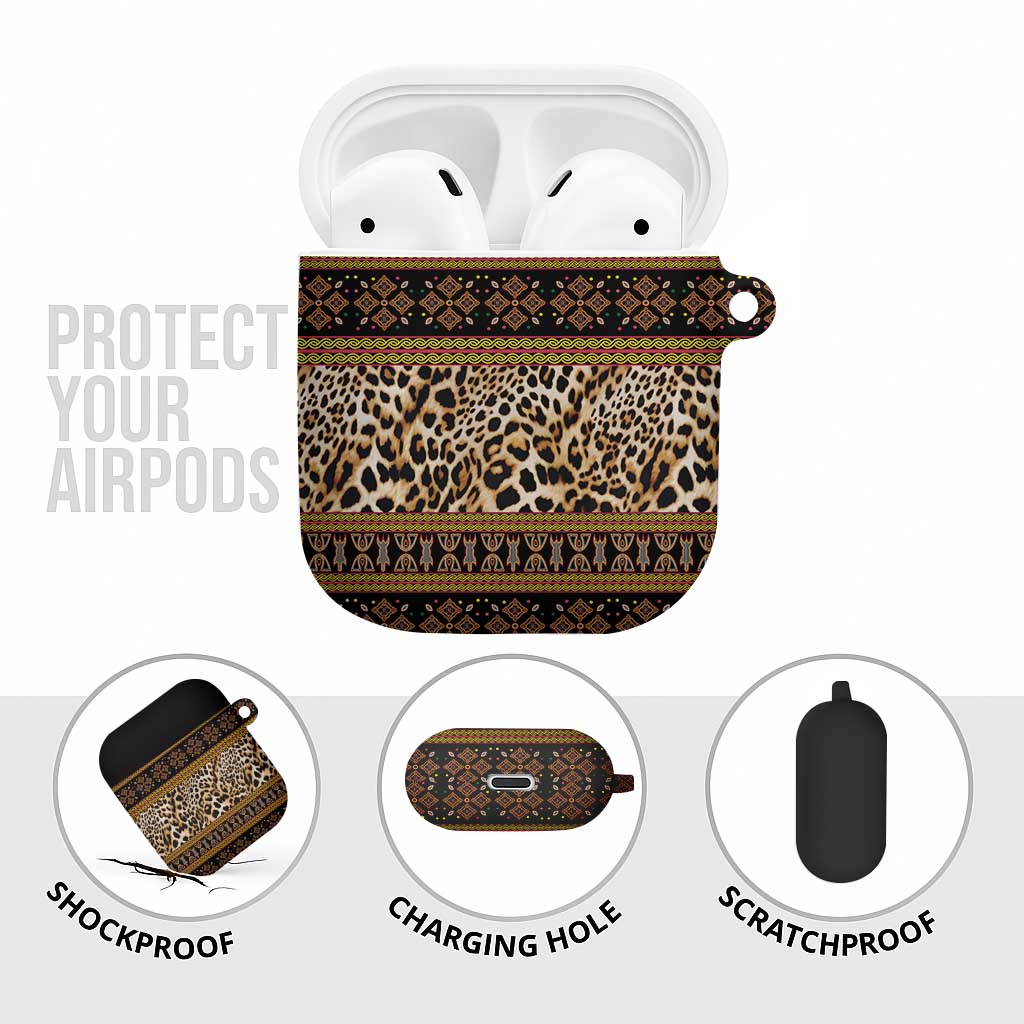 Cameroon Cheetah Toghu Pattern AirPods Case
