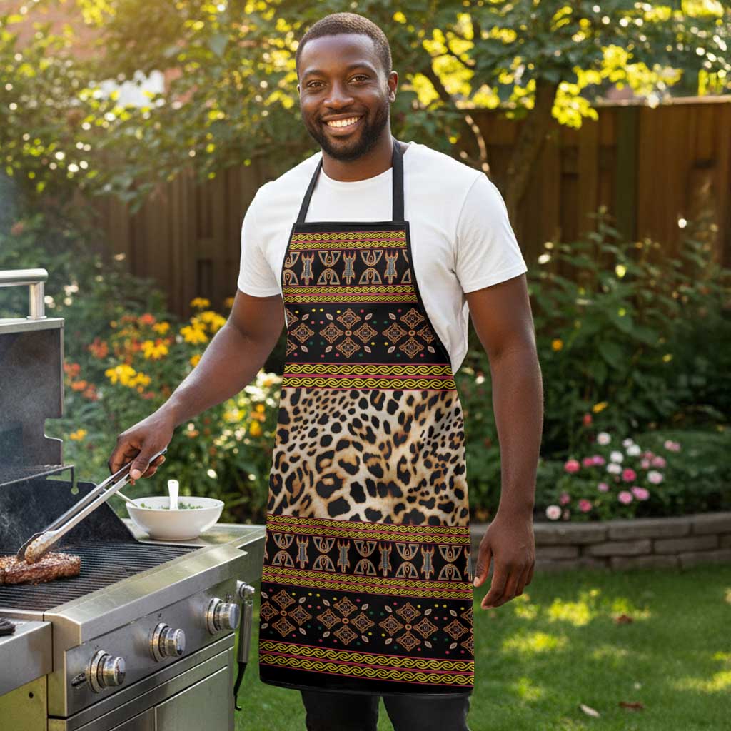 Cameroon Cheetah Toghu Pattern Apron