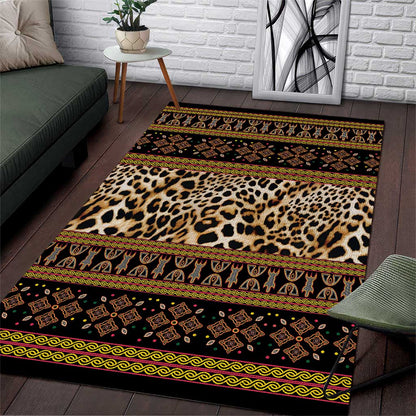 Cameroon Cheetah Toghu Pattern Area Rug
