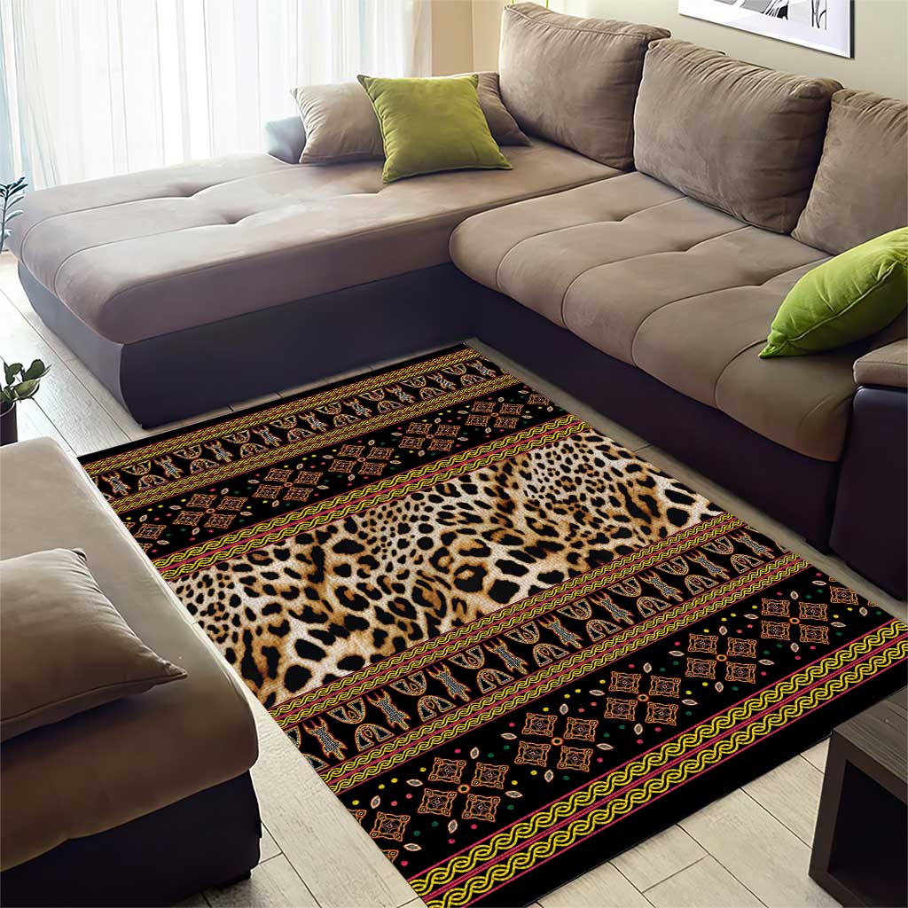 Cameroon Cheetah Toghu Pattern Area Rug