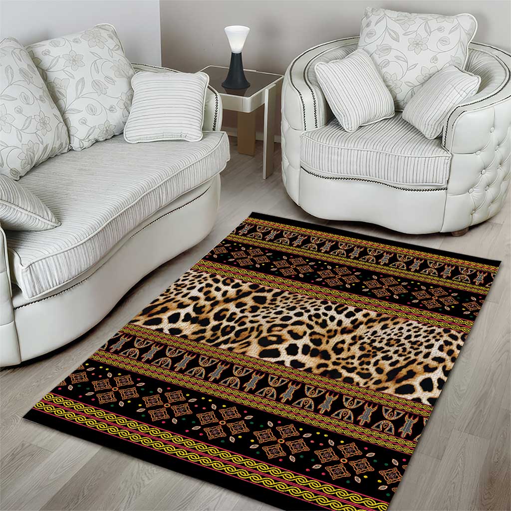 Cameroon Cheetah Toghu Pattern Area Rug
