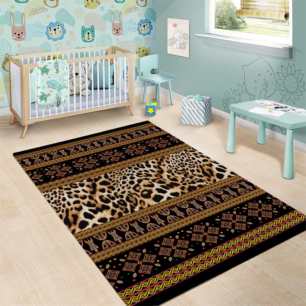 Cameroon Cheetah Toghu Pattern Area Rug