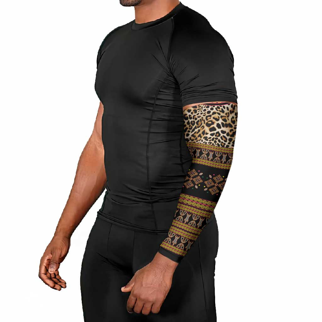 Cameroon Cheetah Toghu Pattern Arm Sleeves