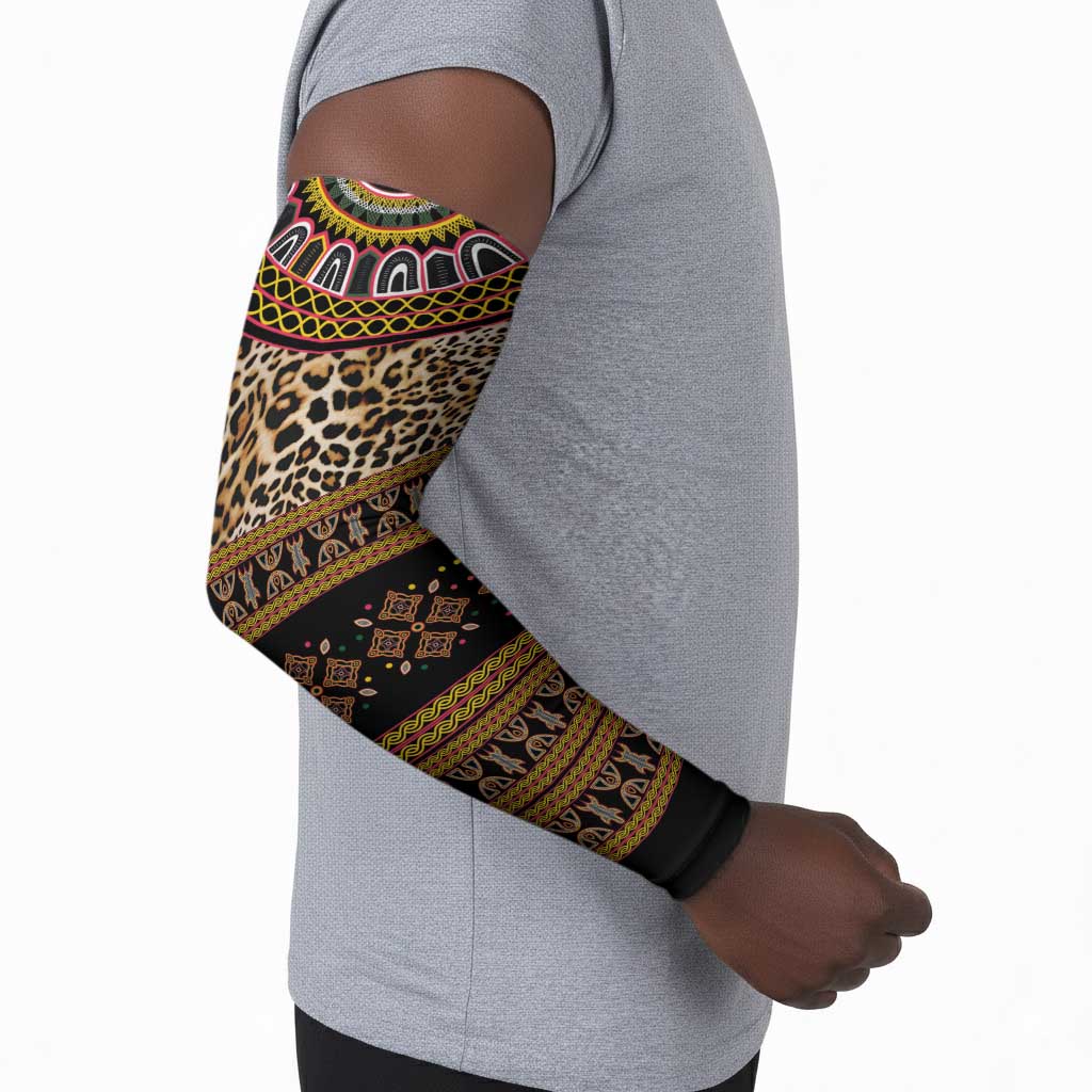 Cameroon Cheetah Toghu Pattern Arm Sleeves