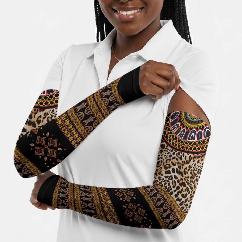 Cameroon Cheetah Toghu Pattern Arm Sleeves