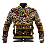 Cameroon Cheetah Toghu Pattern Baseball Jacket