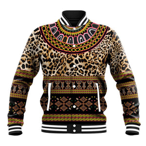 Cameroon Cheetah Toghu Pattern Baseball Jacket