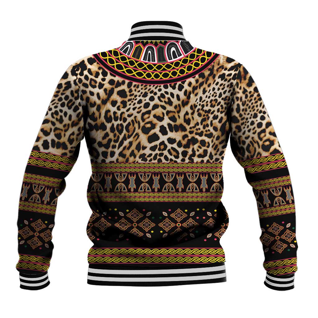 Cameroon Cheetah Toghu Pattern Baseball Jacket