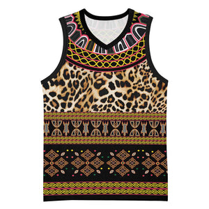 Cameroon Cheetah Toghu Pattern Basketball Jersey