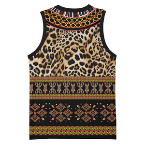 Cameroon Cheetah Toghu Pattern Basketball Jersey