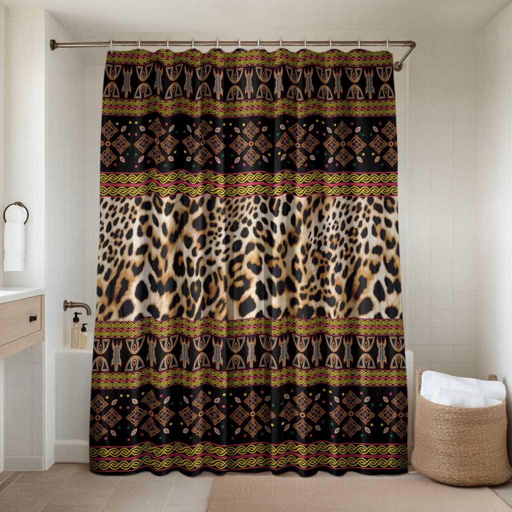 Cameroon Cheetah Toghu Pattern Bathroom Set
