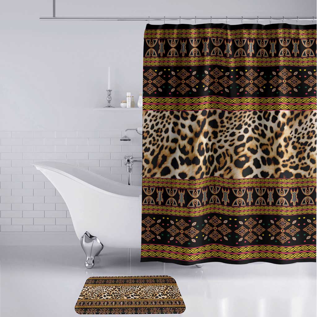 Cameroon Cheetah Toghu Pattern Bathroom Set