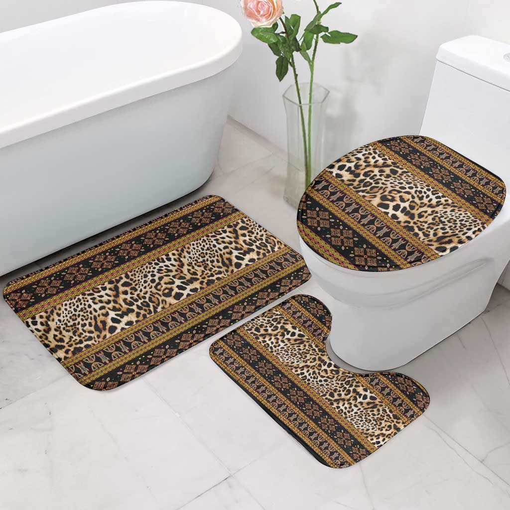 Cameroon Cheetah Toghu Pattern Bathroom Set
