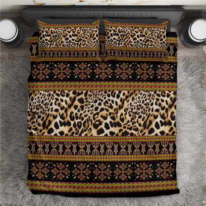 Cameroon Cheetah Toghu Pattern Bedding Set