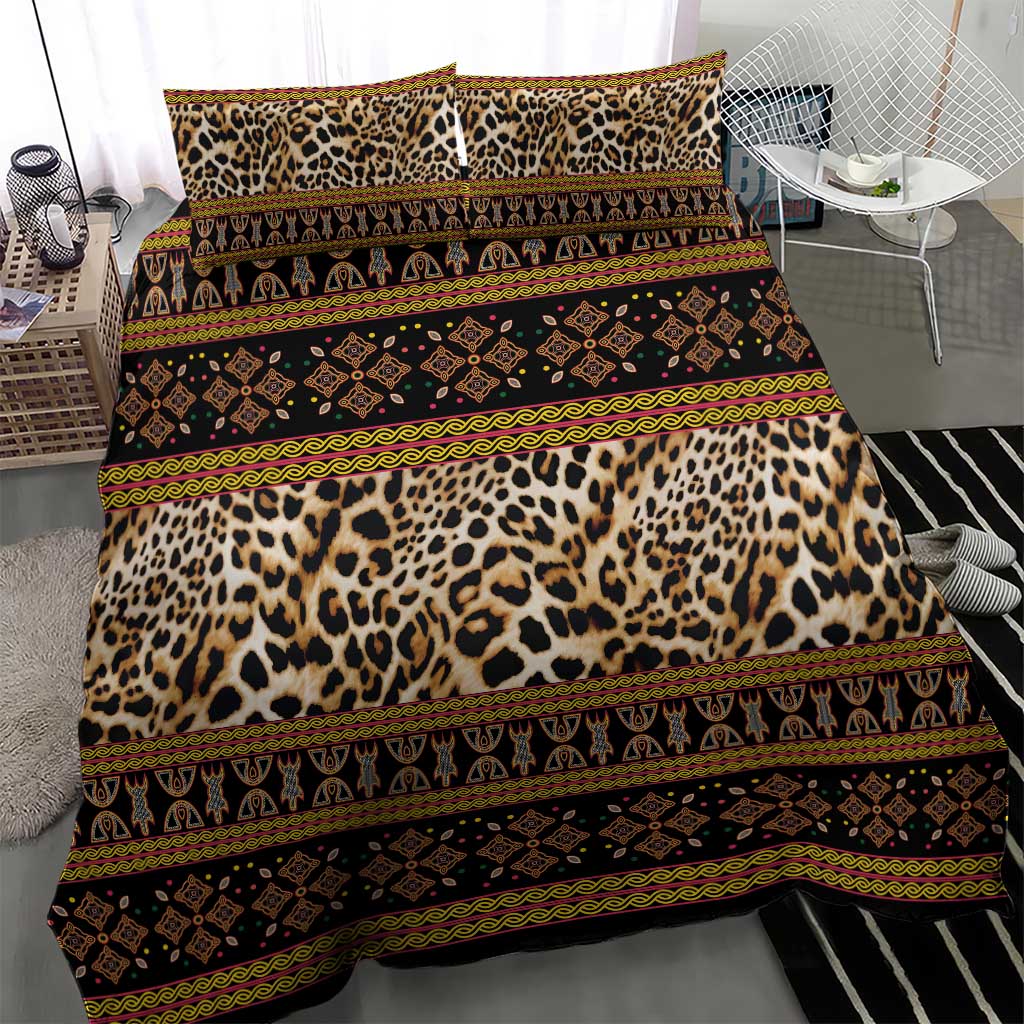 Cameroon Cheetah Toghu Pattern Bedding Set