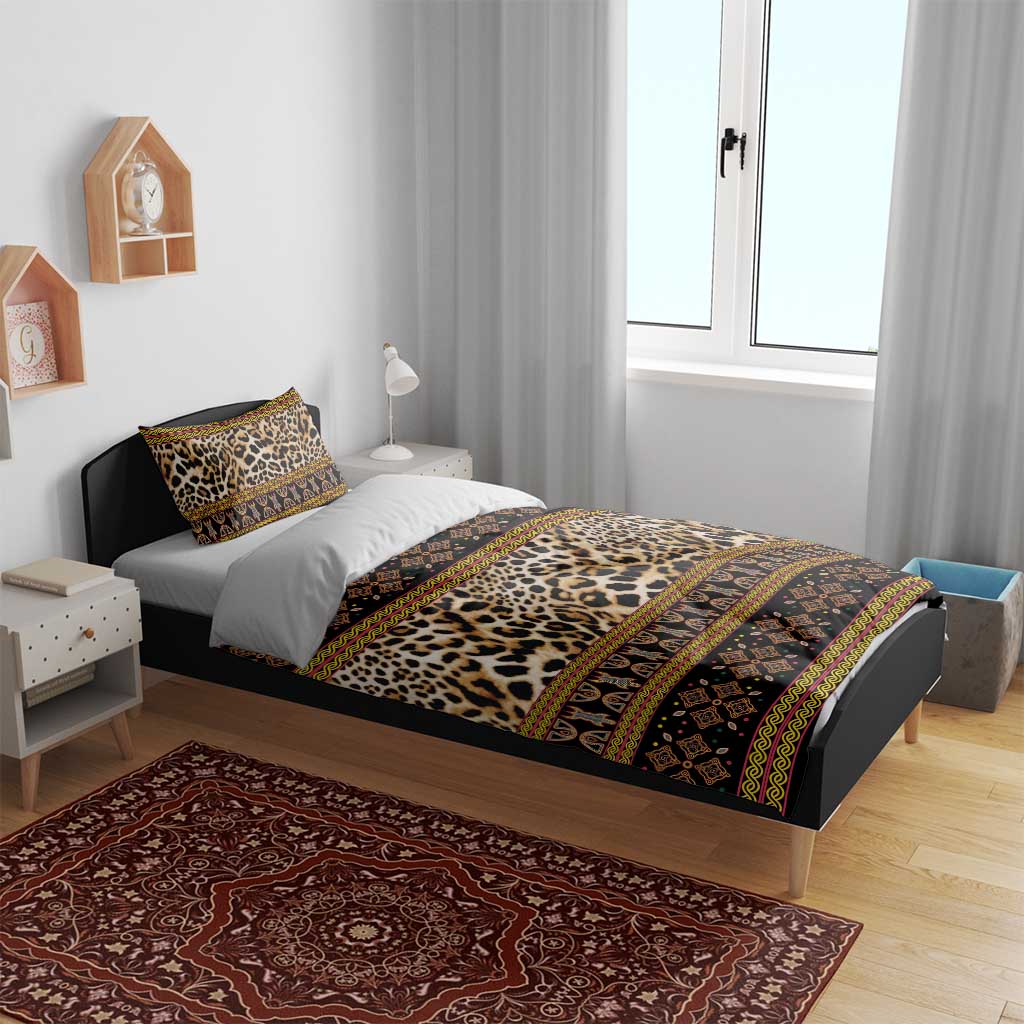 Cameroon Cheetah Toghu Pattern Bedding Set