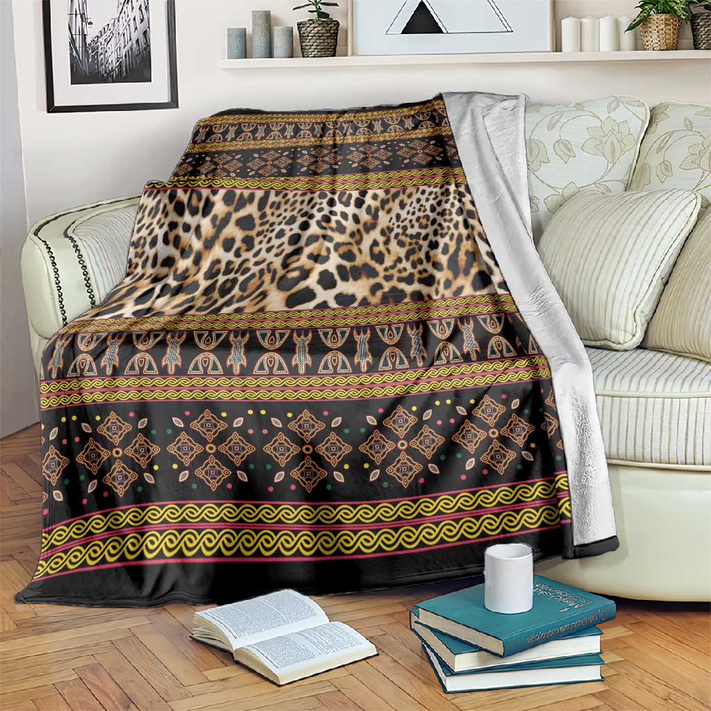 Cameroon Cheetah Toghu Pattern Blanket