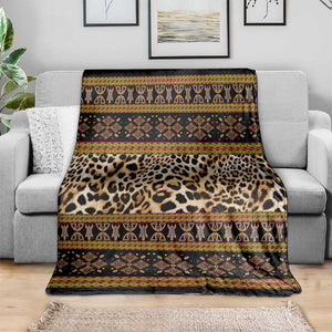 Cameroon Cheetah Toghu Pattern Blanket