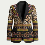 Cameroon Cheetah Toghu Pattern Blazer