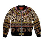 Cameroon Cheetah Toghu Pattern Bomber Jacket