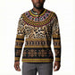 Cameroon Cheetah Toghu Pattern Button Sweatshirt