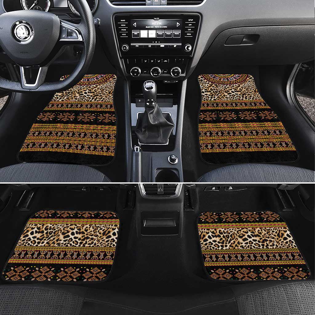 Cameroon Cheetah Toghu Pattern Car Mats