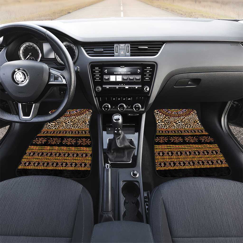Cameroon Cheetah Toghu Pattern Car Mats