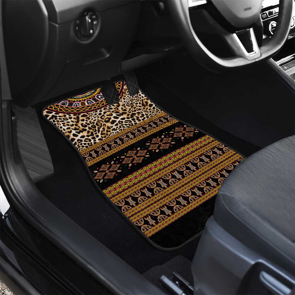 Cameroon Cheetah Toghu Pattern Car Mats