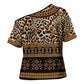 Cameroon Cheetah Toghu Pattern Cross Shoulder Shirt