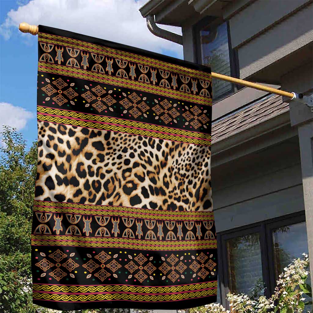 Cameroon Cheetah Toghu Pattern Garden Flag