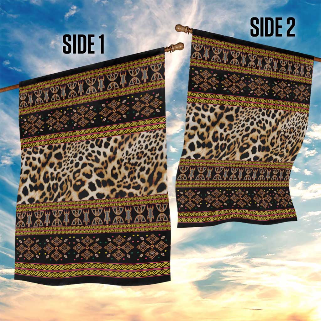 Cameroon Cheetah Toghu Pattern Garden Flag