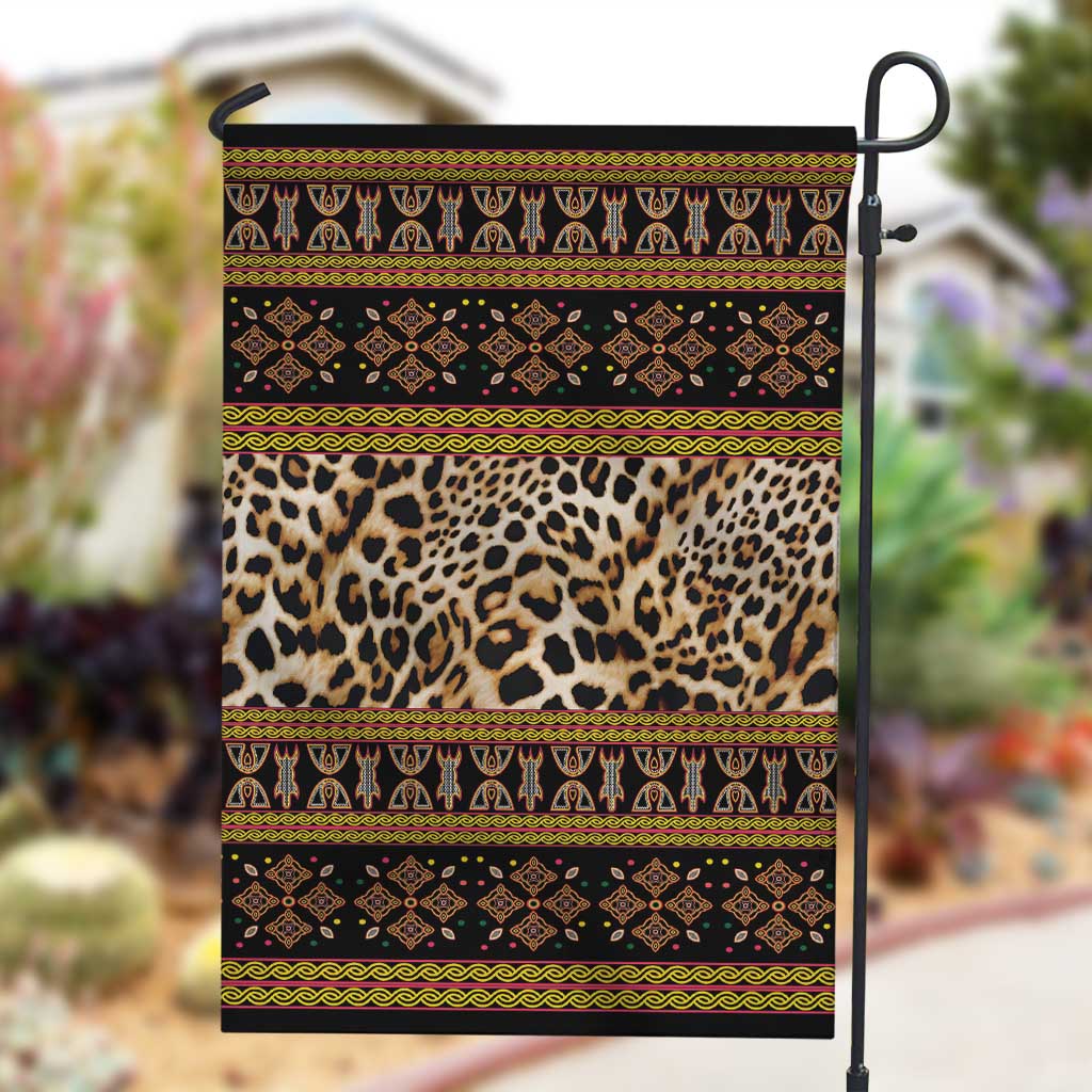 Cameroon Cheetah Toghu Pattern Garden Flag