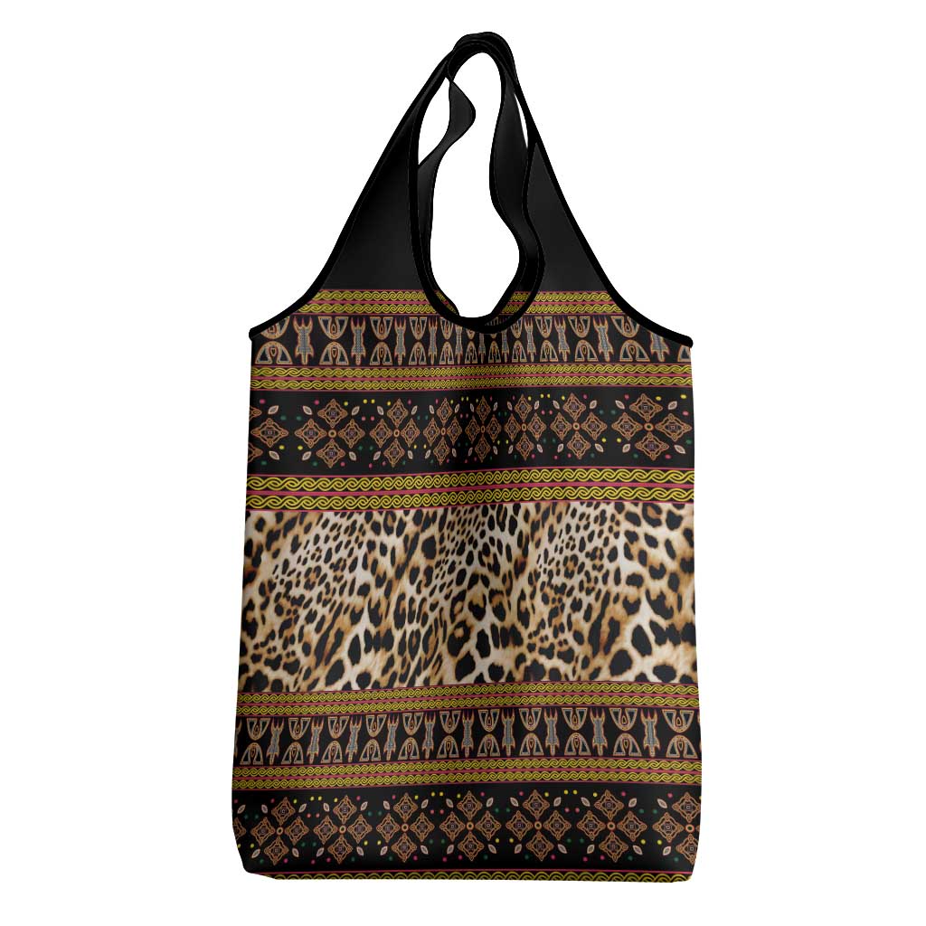 Cameroon Cheetah Toghu Pattern Grocery Bag