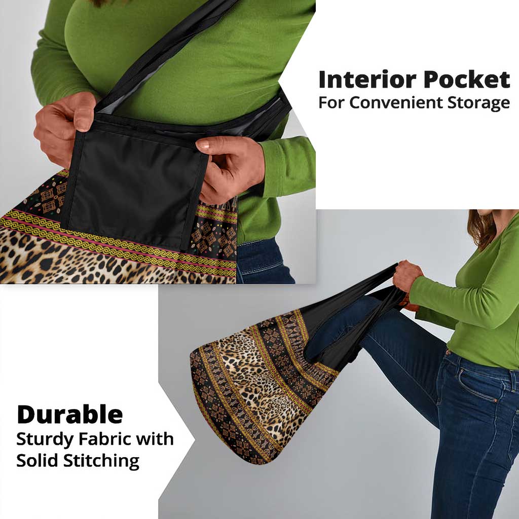 Cameroon Cheetah Toghu Pattern Grocery Bag