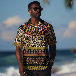 Cameroon Cheetah Toghu Pattern Hawaiian Shirt