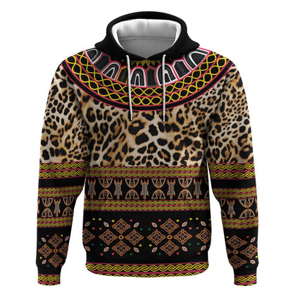 Cameroon Cheetah Toghu Pattern Hoodie