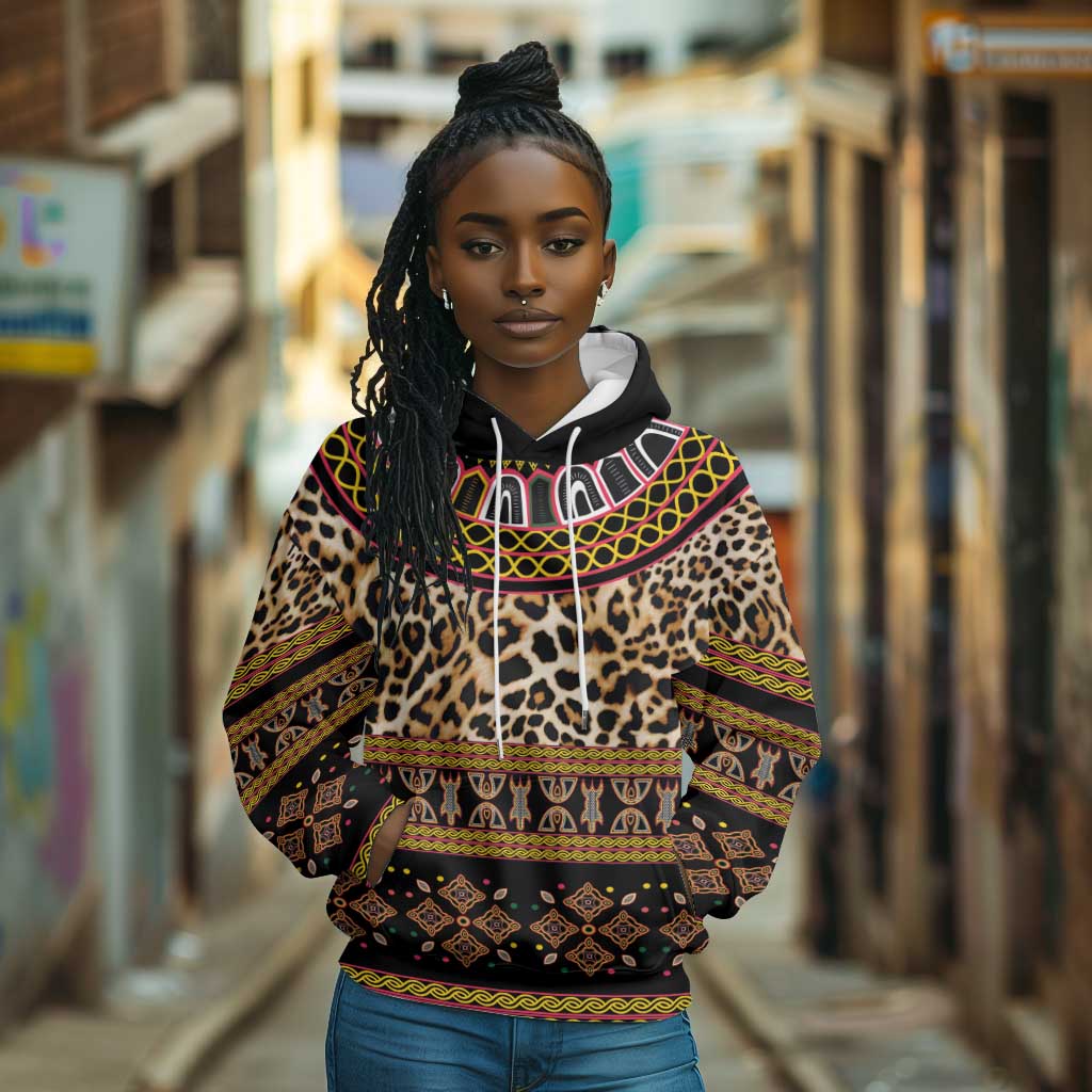 Cameroon Cheetah Toghu Pattern Hoodie