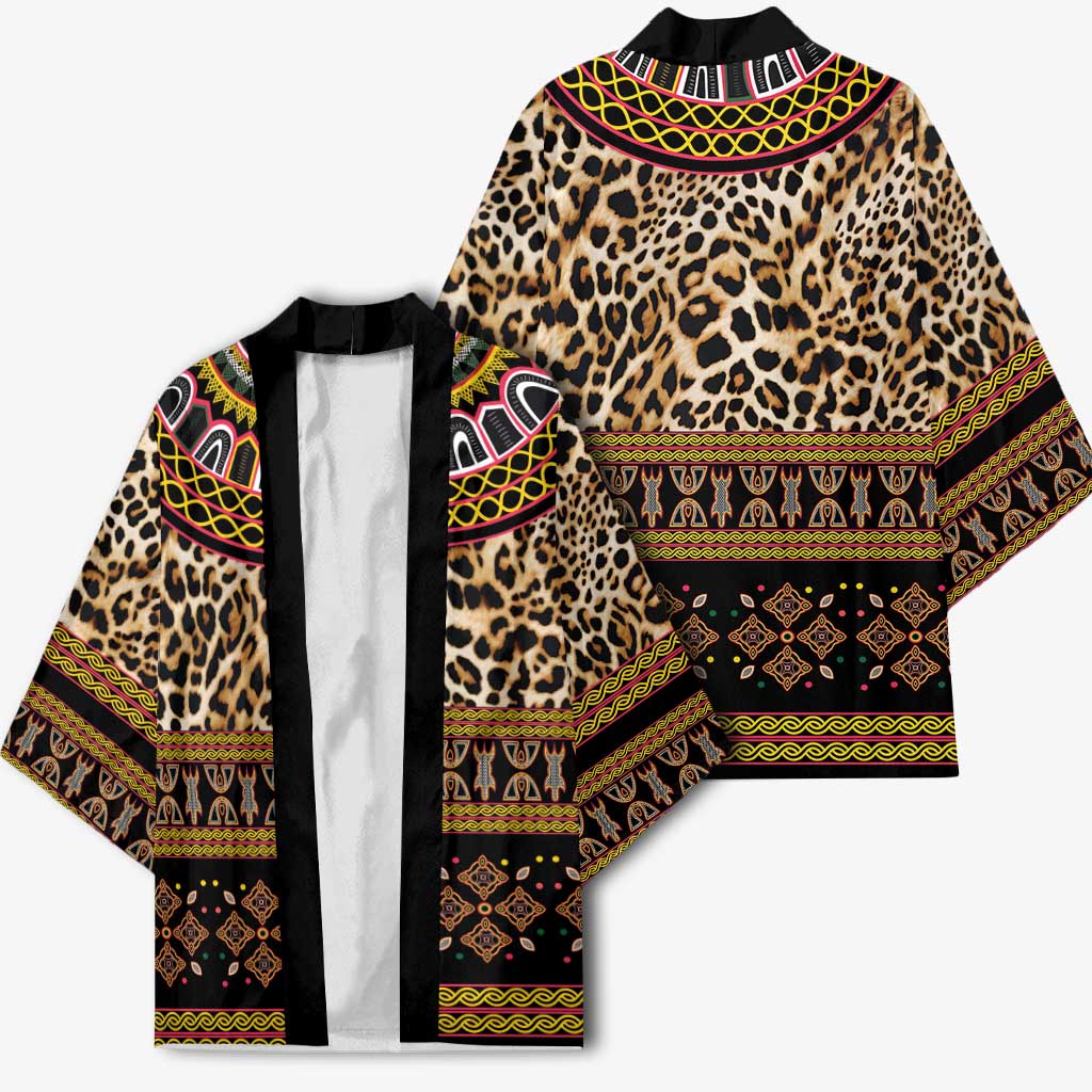 Cameroon Cheetah Toghu Pattern Kimono