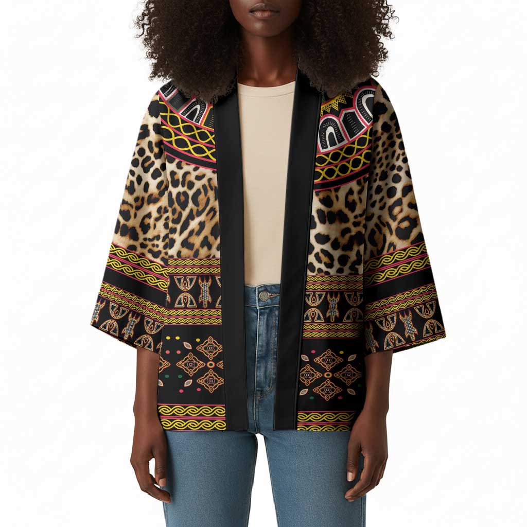 Cameroon Cheetah Toghu Pattern Kimono