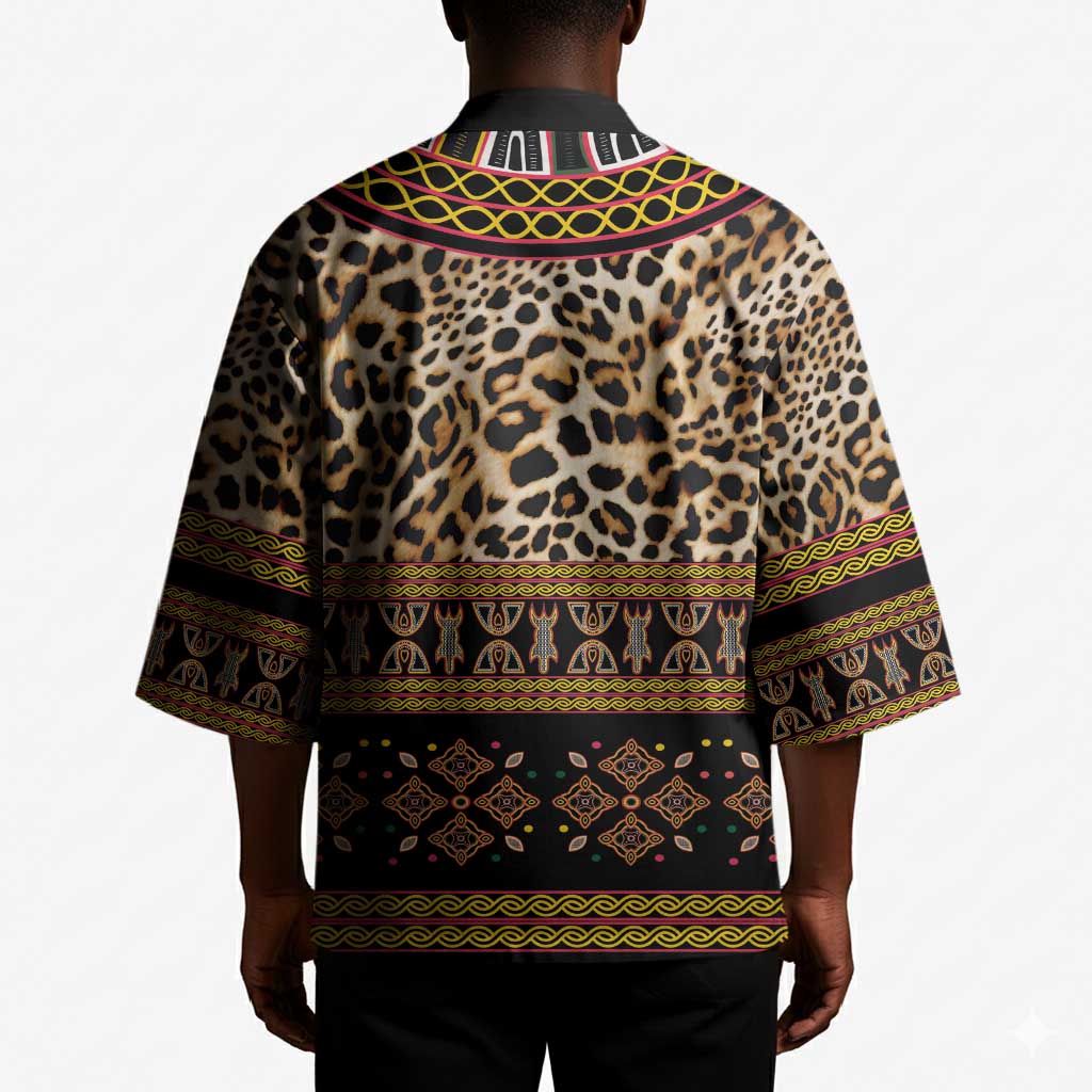 Cameroon Cheetah Toghu Pattern Kimono