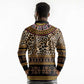 Cameroon Cheetah Toghu Pattern Long Sleeve Polo Shirt