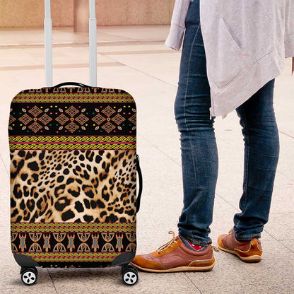 Cameroon Cheetah Toghu Pattern Luggage Cover