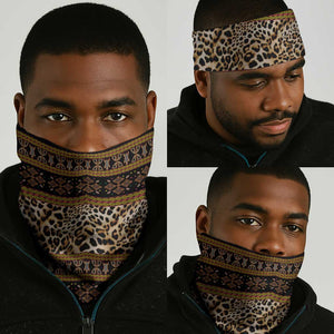 Cameroon Cheetah Toghu Pattern Neck Gaiter