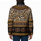 Cameroon Cheetah Toghu Pattern Padded Jacket